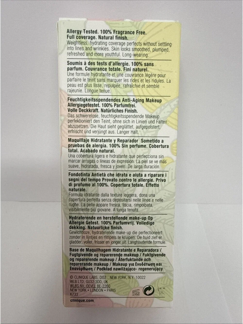 WN48~ Clinique Even Better Refresh Hydrating And Repairing Makeup 1 Fl.OZ . RN3
